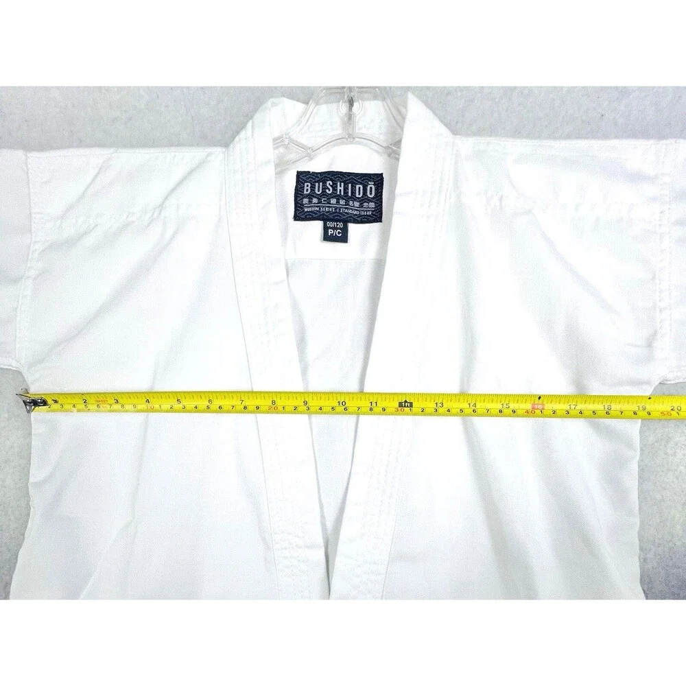 Bushido Kids 00/120 White Karate Gi Uniform Yellow Belt Martial Arts Taekwondo